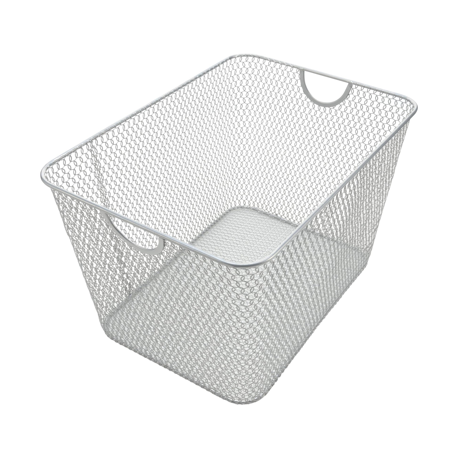 YBM Home Mesh Wire Storage Basket for Shelves, Pantry Organization, and Kitchen - Multipurpose