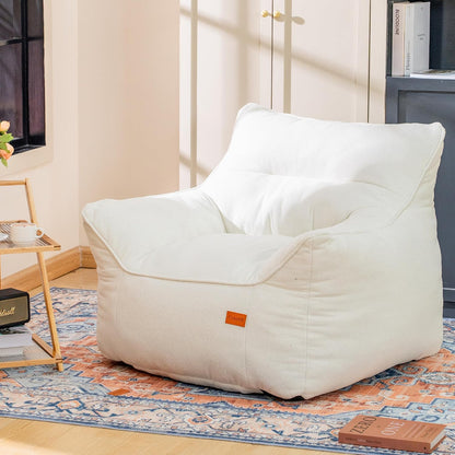 Bean Bag Chair for Adults, Comfy Tufted Bean Bag Chair Sofa with Armrests, Lazy Beanbag Chair with