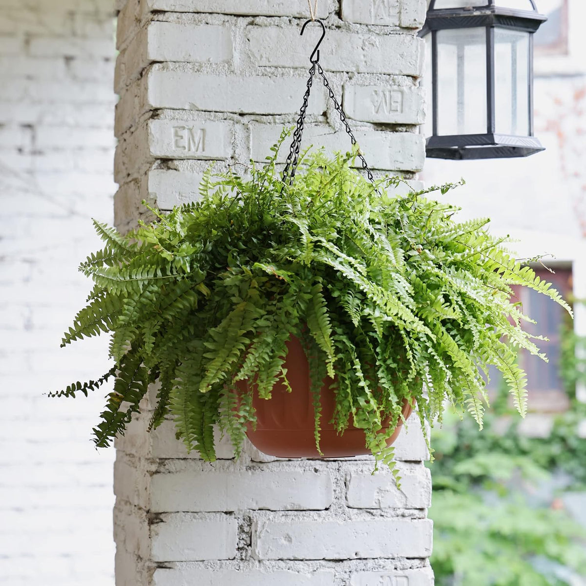YIKUSH Hanging Planter for Indoor and Outdoor Plants 2 Pack 12 inch Flower Pot Plastic Plant Pot