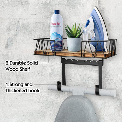 TJ.MOREE Ironing Board Holder Wall Mount - Laundry Room Iron and Ironing Board Hanger Laundry Room