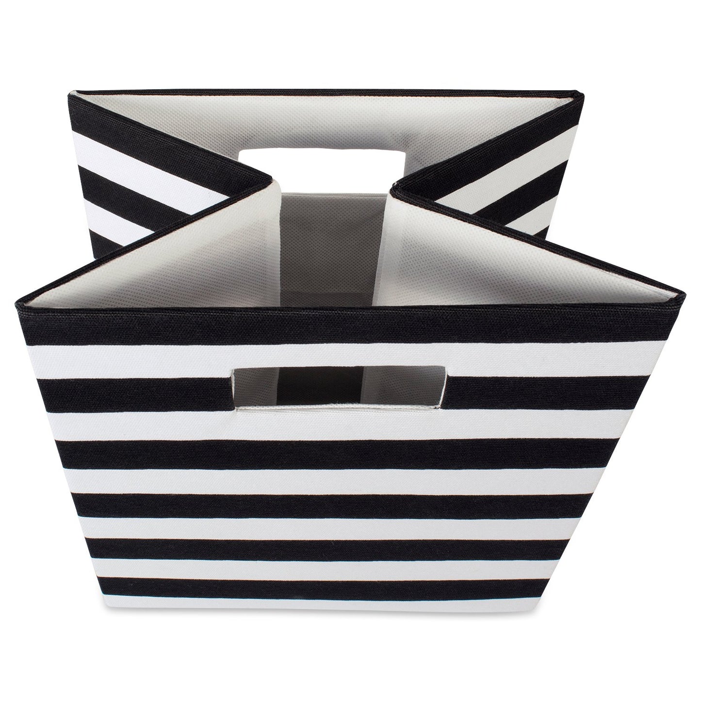 DII Polyester Cube Storage Collection Collapsible Hard Sided Bin, 13x13x13, Black