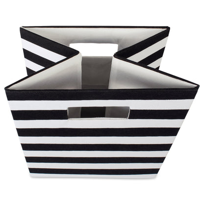 DII Polyester Cube Storage Collection Collapsible Hard Sided Bin, 13x13x13, Black