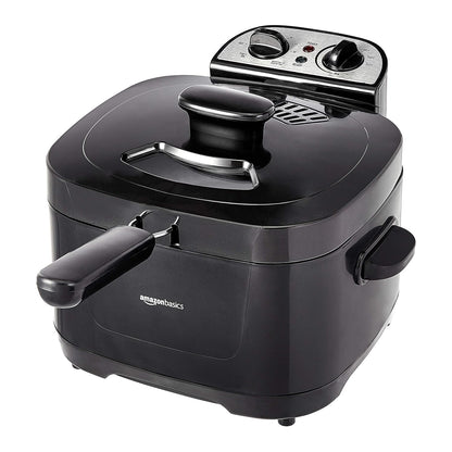 Amazon Basics 2.1-Qt (2.0L) Electric Deep Fryer with 8-Cup Oil Capacity, Timer, Adjustable