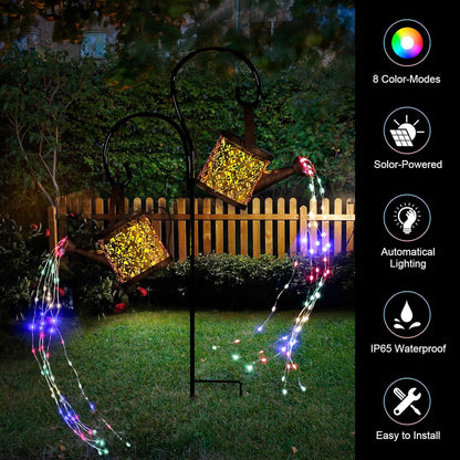 Merear Solar Watering Can Lights Outdoor with 8 Multi-Color Changing Modes, IP65 Waterproof