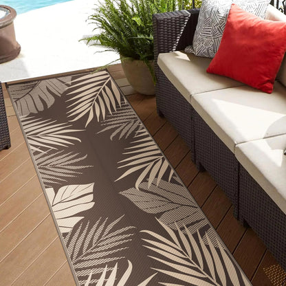 GENIMO Outdoor Rug 2.5' x 8' Waterproof for Patios Clearance, Reversible Outdoor Plastic Straw