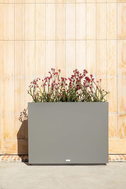 Veradek Block Series Span Plastic Planter - Tall Rectangular Planter for Indoor or Outdoor