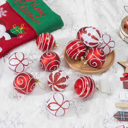 100Pcs Christmas Balls Ornaments Set, Shatterproof Christmas Decorations with Hand-held Gift