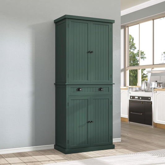 ARTPOWER 72" Tall Kitchen Pantry Storage Cabinet with Drawer and Adjustable Shelves, Pantry Cabinet