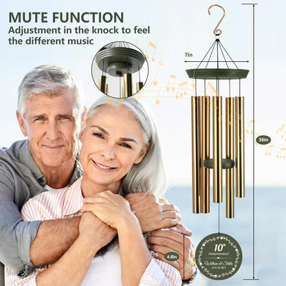 ASTARIN Tree of Life Wind Chimes, Personalized Wind Chimes for 50th Anniversary for Parents Couple