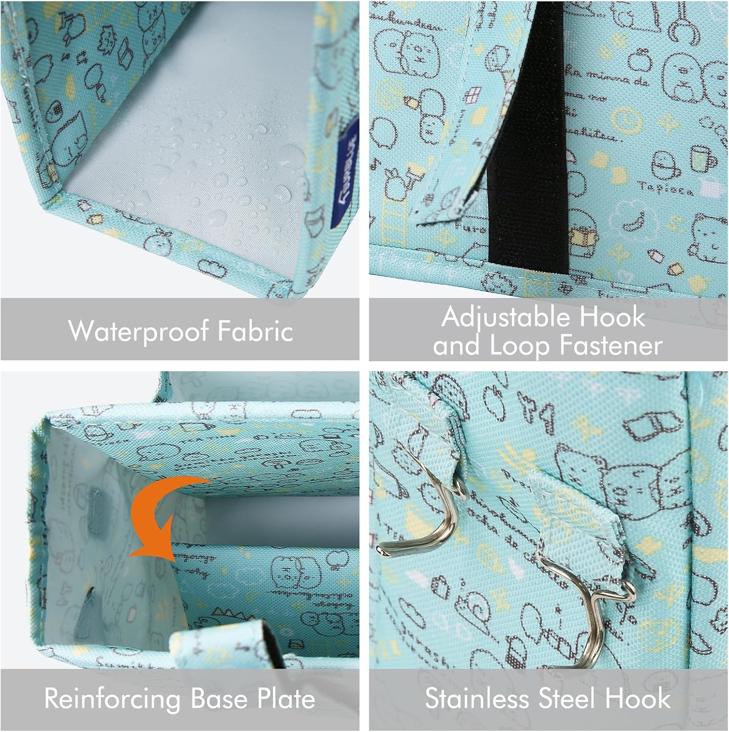 Surblue Bedside Caddy Hanging Bed Organizer Storage Bag Pocket for Bunk and Hospital Beds, College