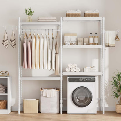 Double Row Over Washer and Dryer Storage Shelves, Laundry Room Organization and Storage, Heavy Duty
