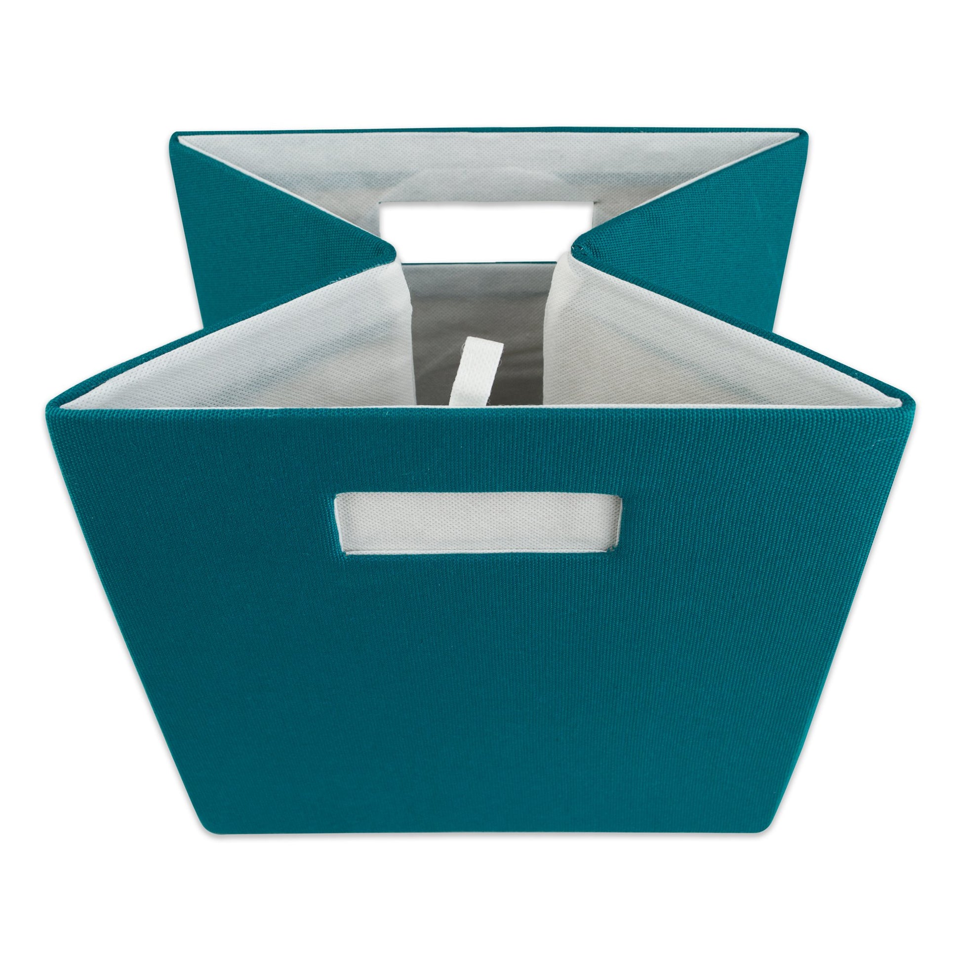 DII Fabric Storage Cube Organizer Bin 13x13x13 Foldable, Teal