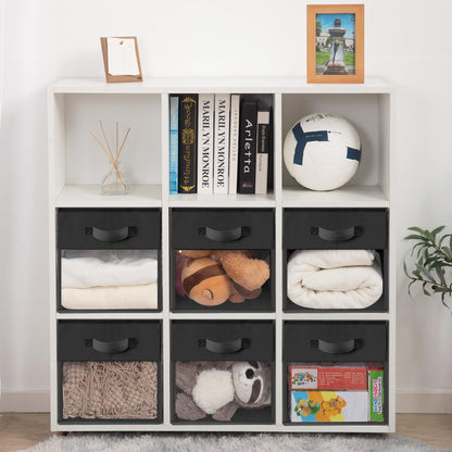 STORAGEIDEAS Storage Bins with Clear Window, 11x11 Storage Cubes, Collapsible Cube Storage Box