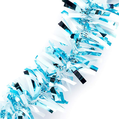 Anderson's Light Blue & White Sparkle Glitter Metallic Tinsel Twist for Trailer Or Golf Cart, 4