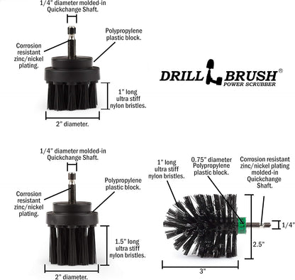 The Ultimate No-Wire Grill Brush Kit - BBQ Accessories - Drill Brush - Rust Remover - Cast Iron