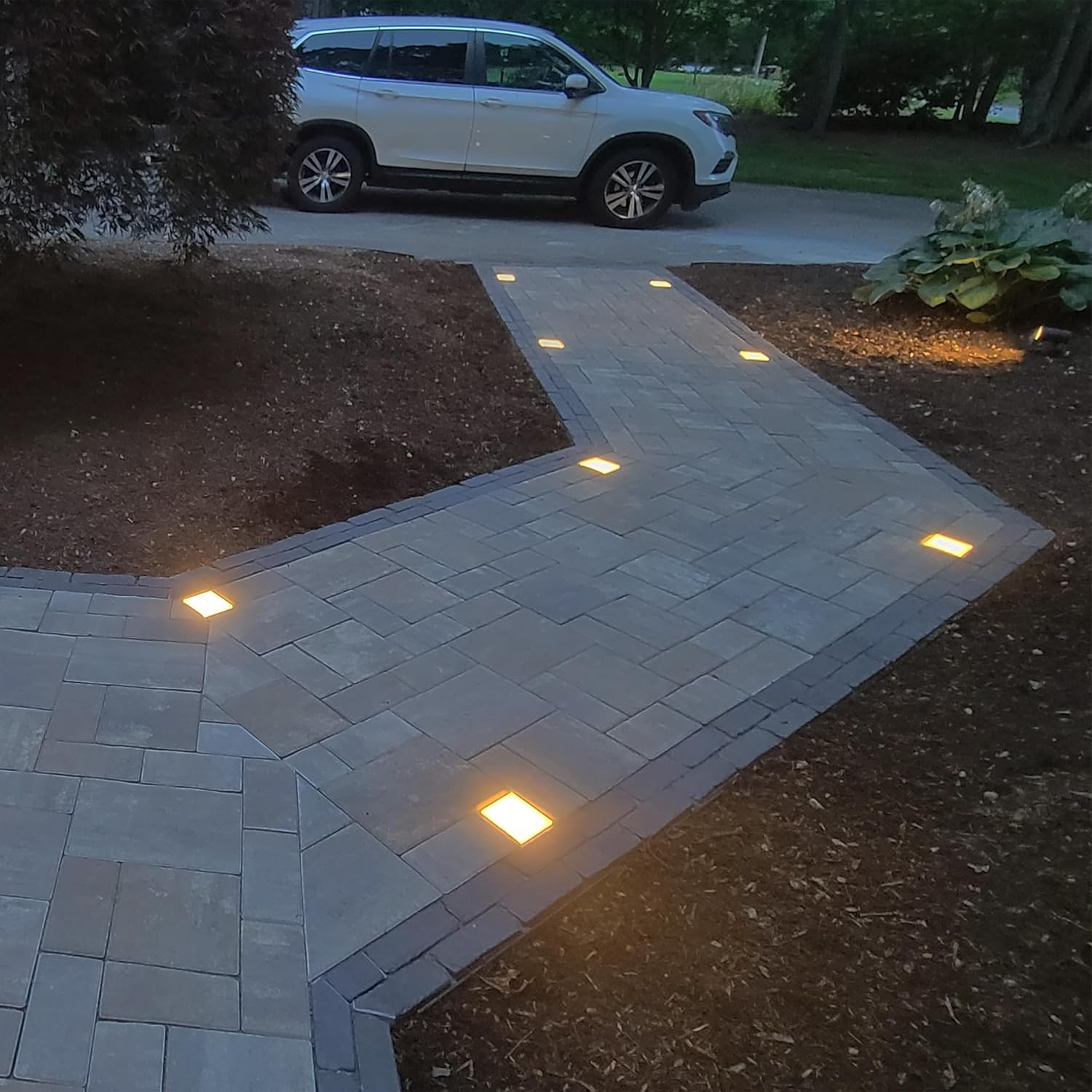 Paver Light 4×4 Inch (3.93 X 3.93 inch), Warm White 2700K Glare-Free Illumination for Driveways