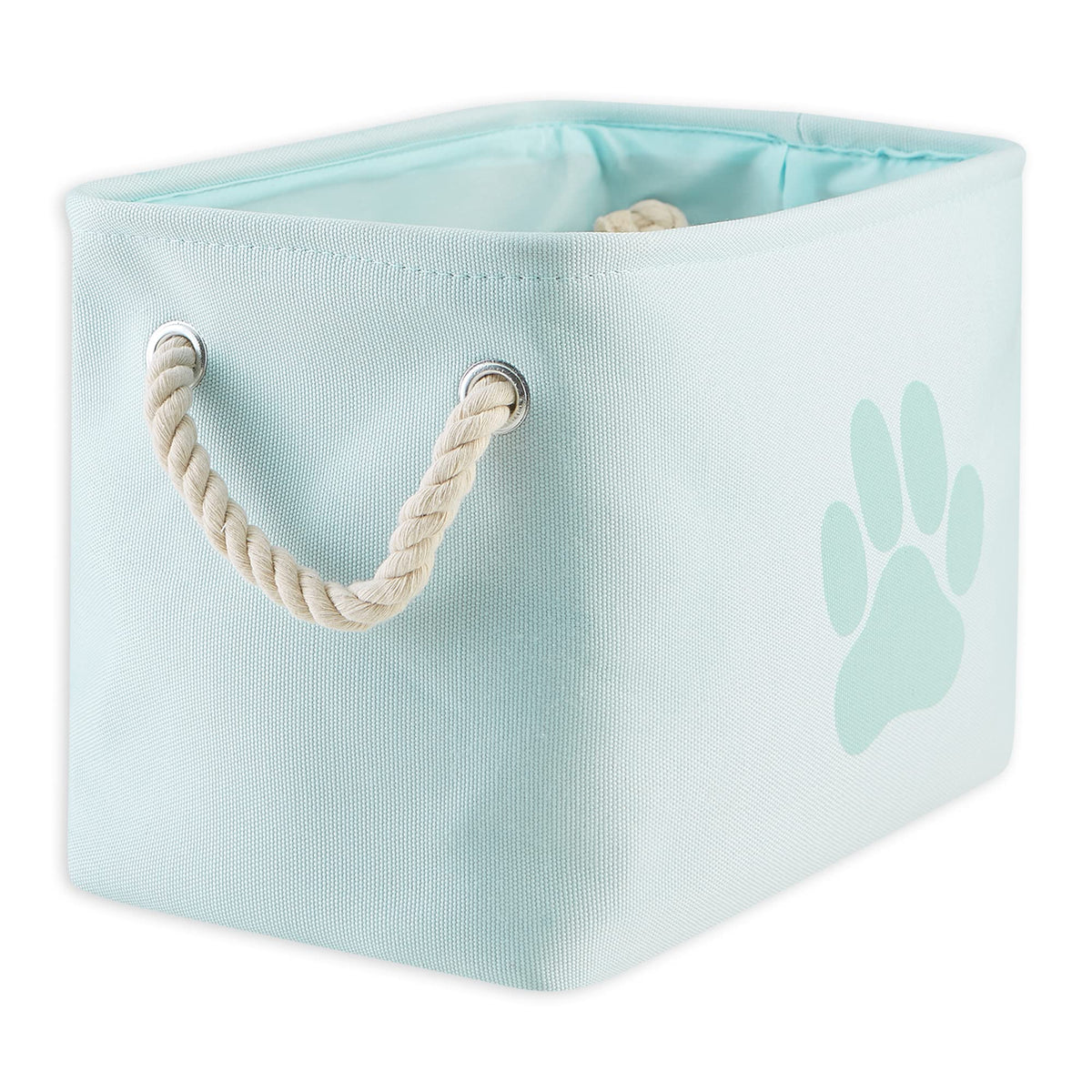 Bone Dry Pet Storage Collection Collapsible Bin, Small Rectangle, Aqua
