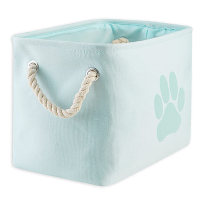 Bone Dry Pet Storage Collection Collapsible Bin, Small Rectangle, Aqua