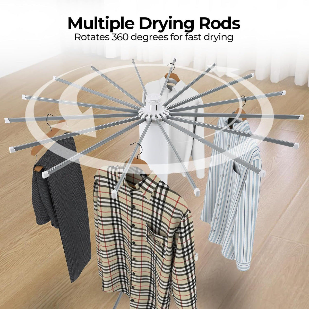 4-Legged Clothes Drying Rack Foldable,Octopus-Shaped Portable Laundry Drying Rack,Outdoor and