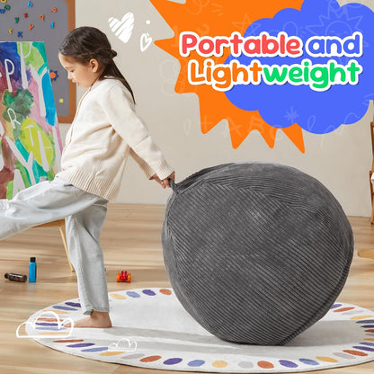 Hobestluk 2.5FT Bean Bag Chair Beanbags Small Bean Bag Chair with Filler Included Teardrop Bean Bag