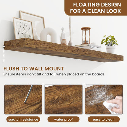 fuqing Floating Shelves for Wall, Bathroom Shelf Wall Mounted for Storage, Shelves with Invisible
