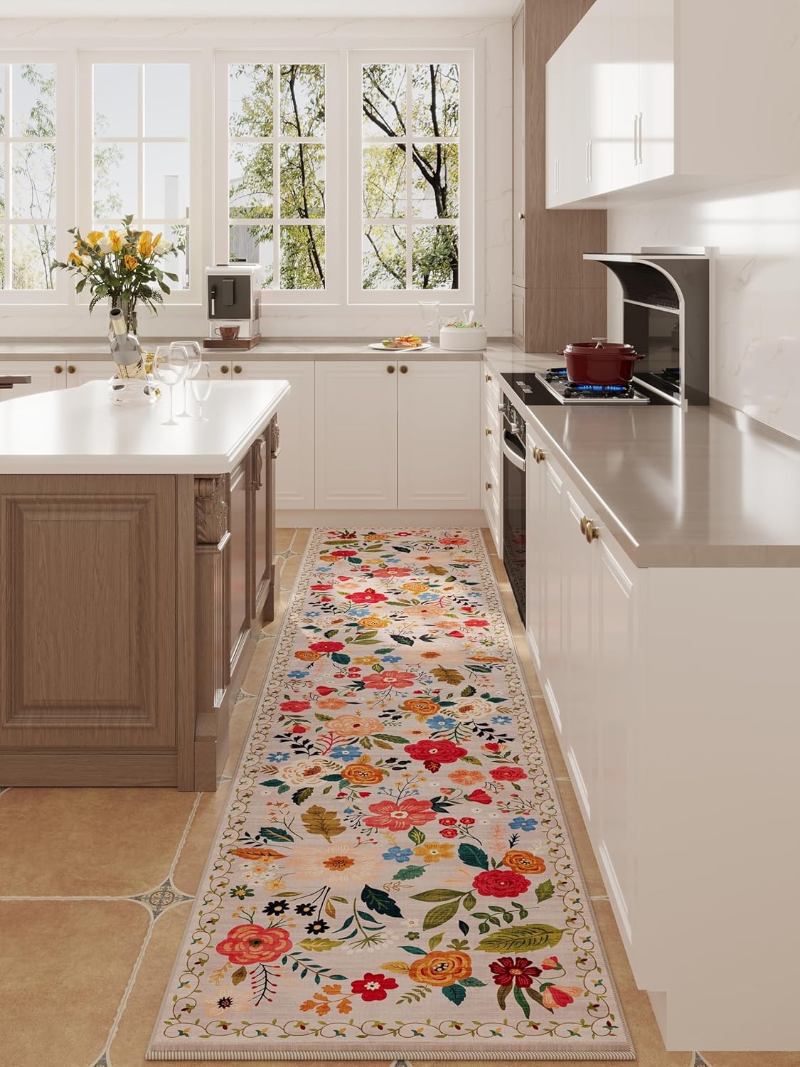 Runners for Hallways Kitchen Runner Rug Non Slip 2'x 10' Long Washable Rugs with Rubber Backing