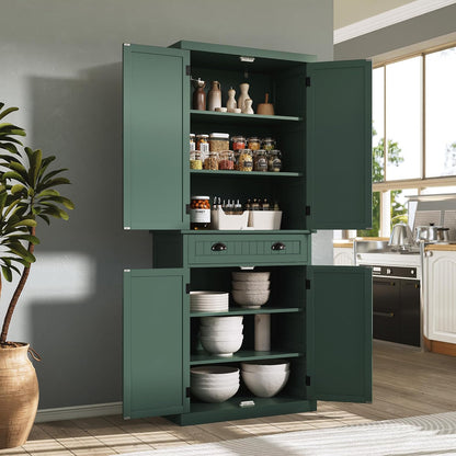 ARTPOWER 72" Tall Kitchen Pantry Storage Cabinet with Drawer and Adjustable Shelves, Pantry Cabinet