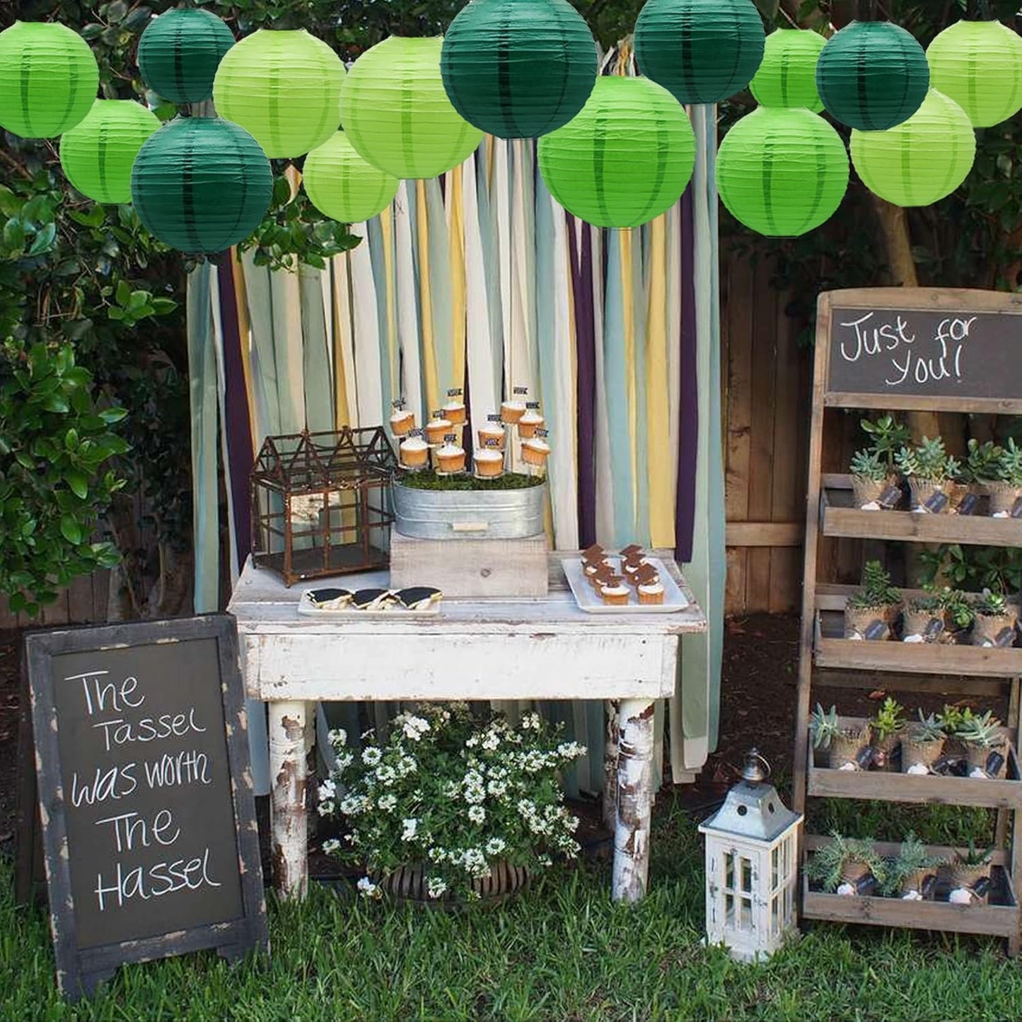 Paper Lanterns Party Decorations Green - Hanging Paper Lanterns Indoor Outdoor - Football Theme