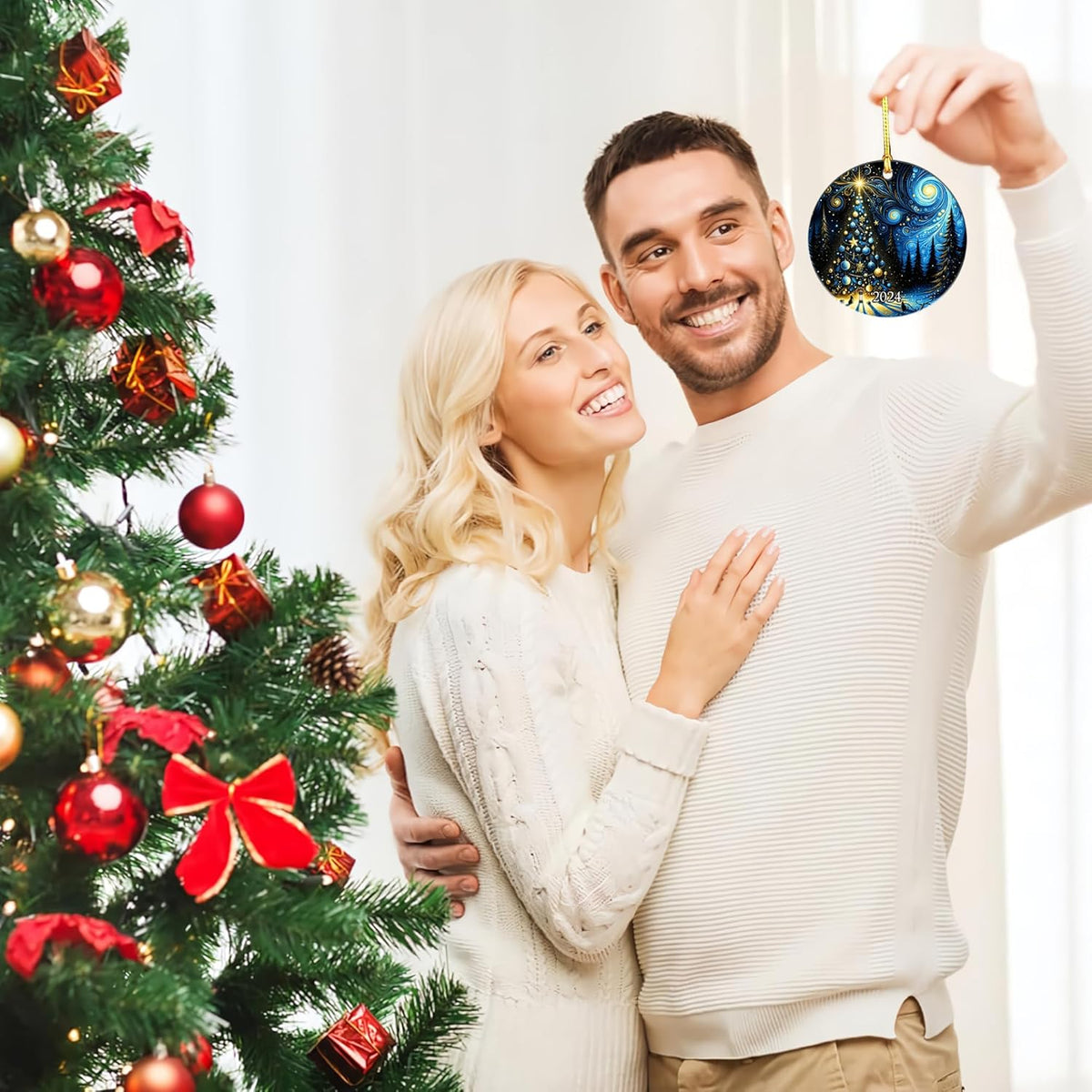 Jabihome Christmas Ornaments 2025, Exchange for Women, Men, Collectible Dated Year Ornaments for