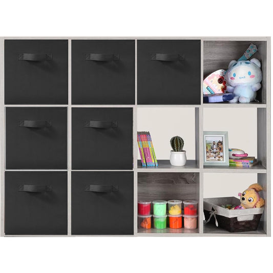 STORAGEIDEAS 11x11 Inch Storage Bins Cubes, Fabric Foldable Storage Box, Collapsible Closet