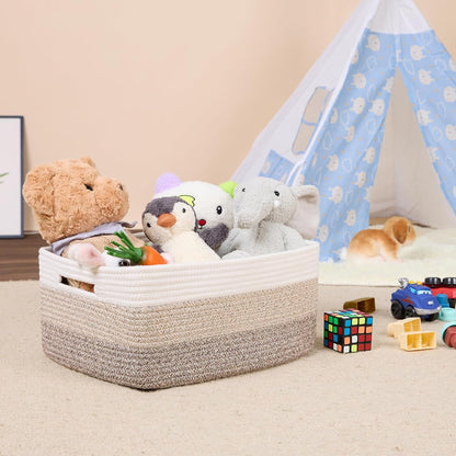 Large Storage Baskets for Shelves, Closet Organizers Bins for Clothes Blanket Towels, Baby Nursery
