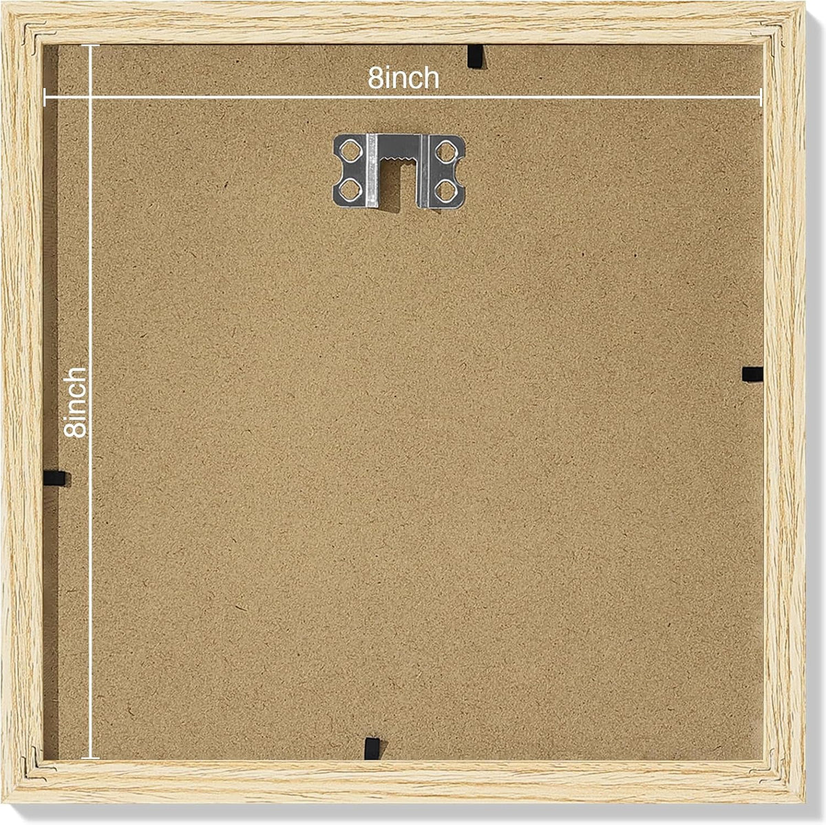Vittanly 8x8 Picture Frames Set of 9, Shatter Resistant Plexiglass, Display 4x4 Pictures with Mat