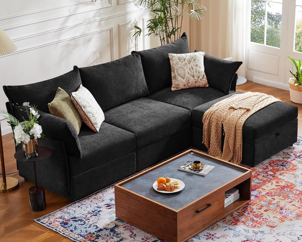 102.6" Modular Sectional Sofa, L Shaped Couch Set for Living Room, 3-Seater Comfy Cloud Couches