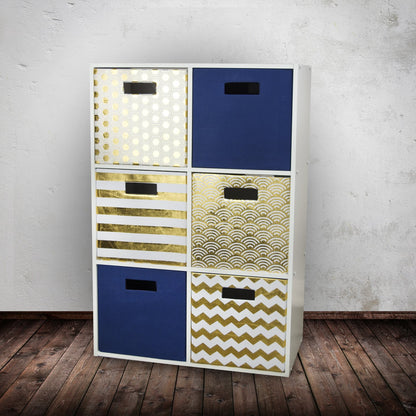 DII Collapsible Polyester Storage Cube, Honeycomb, Gold, Small