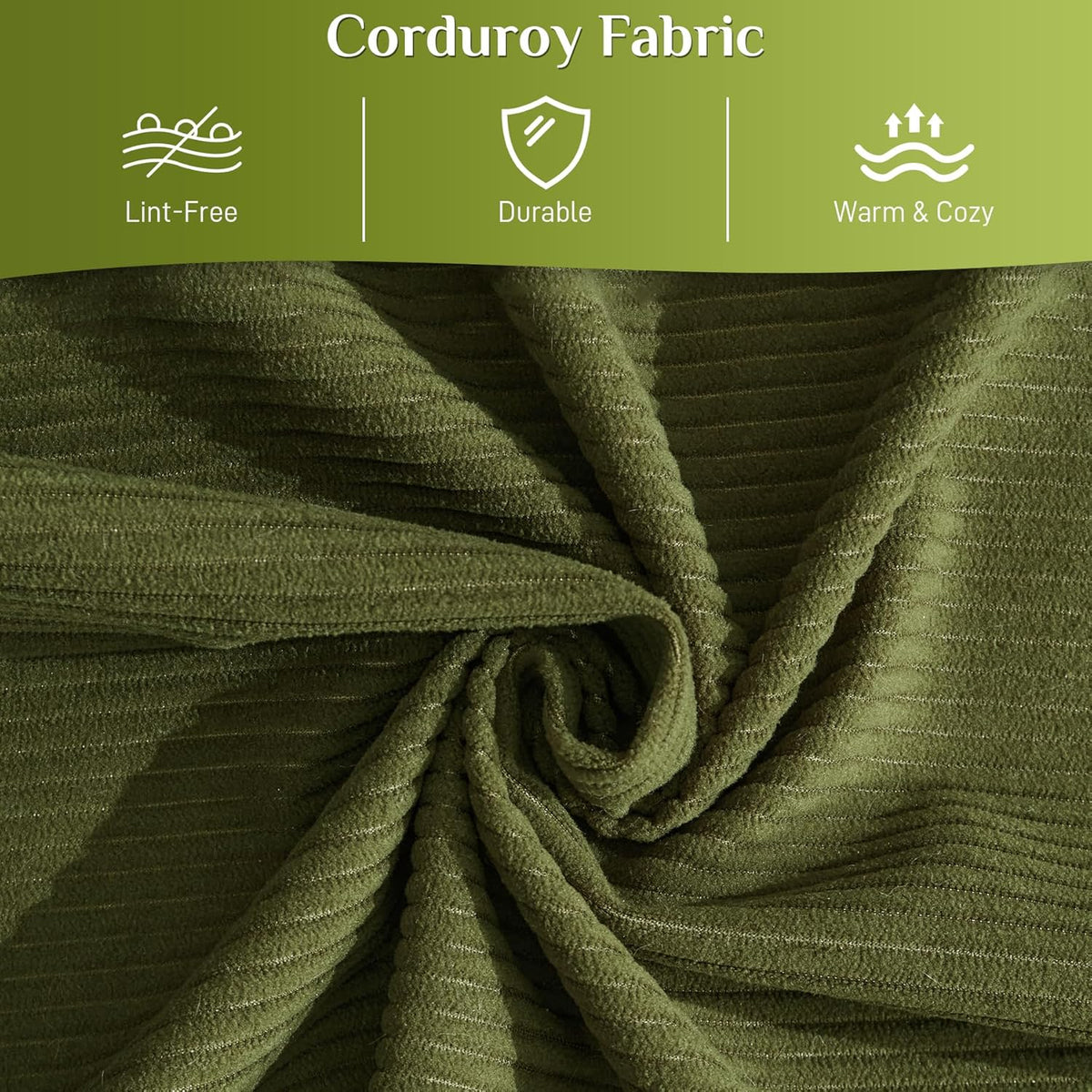 80.3" Convertible Sleeper Sofa Bed with Cylindrical Pillow, Corduroy Folding Mattress Couch with