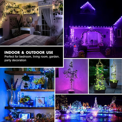 2Pack Battery Fairy Lights, Total 78Ft 240LED, Battery Operated Fairy Lights with Remote and Timer