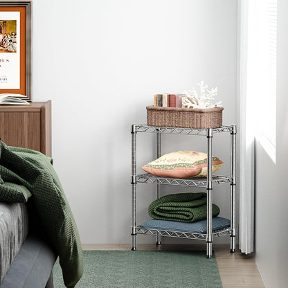 750 lbs 3 Tier Shelf Metal Storage Shelves Wire Rack Closet Organizers with PP Board for Garage