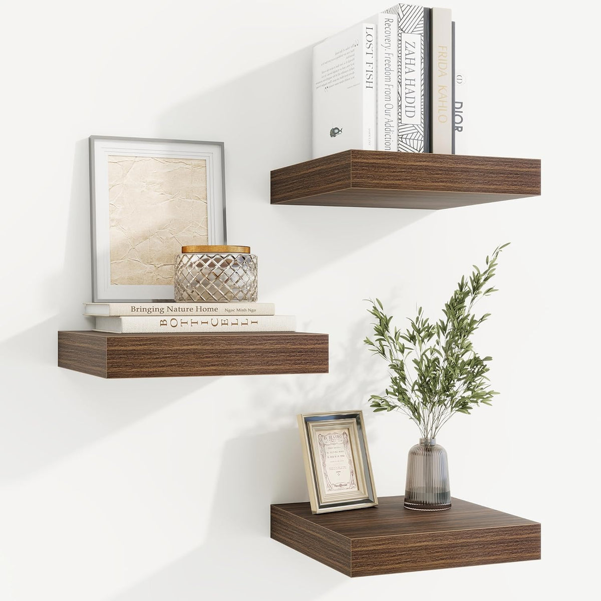 fuqing Floating Shelves for Wall, Bathroom Shelf Wall Mounted for Storage, Shelves with Invisible