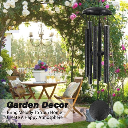 Sympathy Memorial Wind Chimes, 36' with 6 Metal Tubes, Outdoor Deep Tone for Garden, Christmas