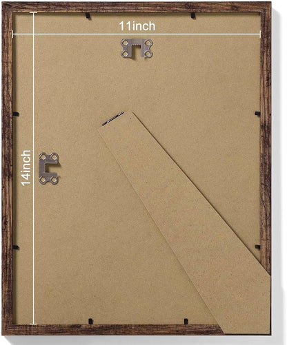 Vittanly 11x14 Picture Frames Set of 9, Shatter Resistant Plexiglass, Display 8x10 Pictures with