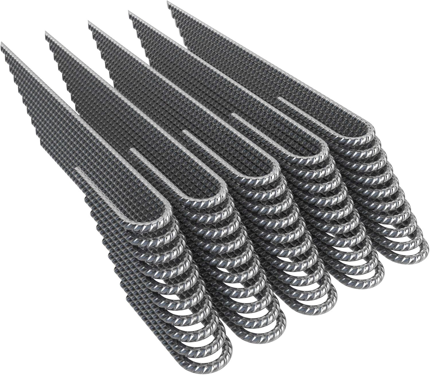 Vodaland Rebar Stakes J Hook Extra Heavy Duty 1/4 inch Coated Steel Ground Anchors with Chisel