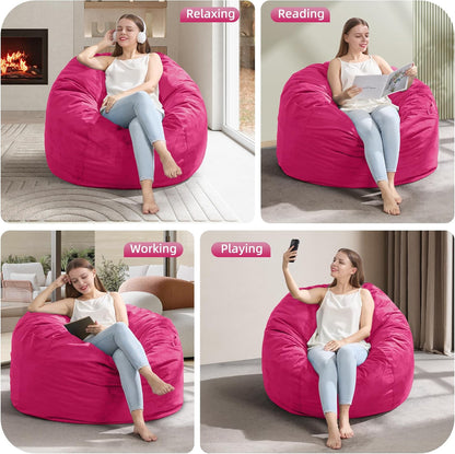 Hobestluk 3FT Bean Bag Chair Giant Bean Bag Chairs for Adults Large Bean Chairs with Removable