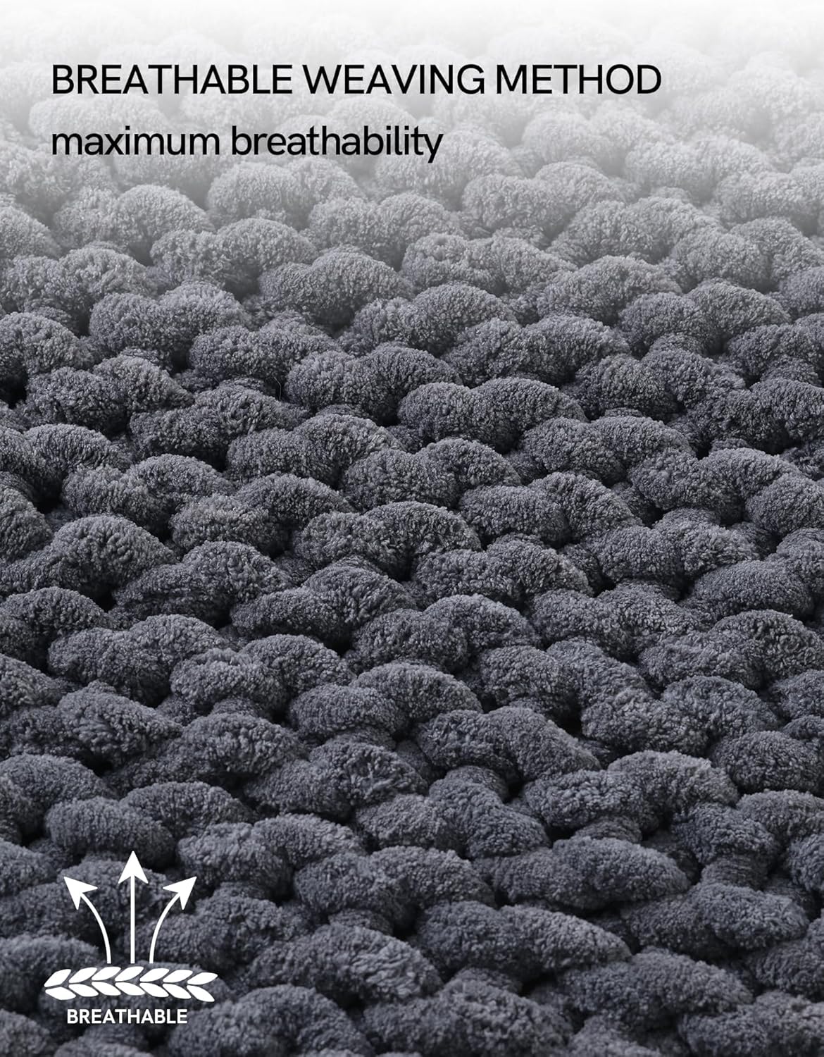 YnM Chunky Throw Blanket, Medium-Weight, Hand Knitted with Chenille Yarn, Skin Friendly, Ventilated