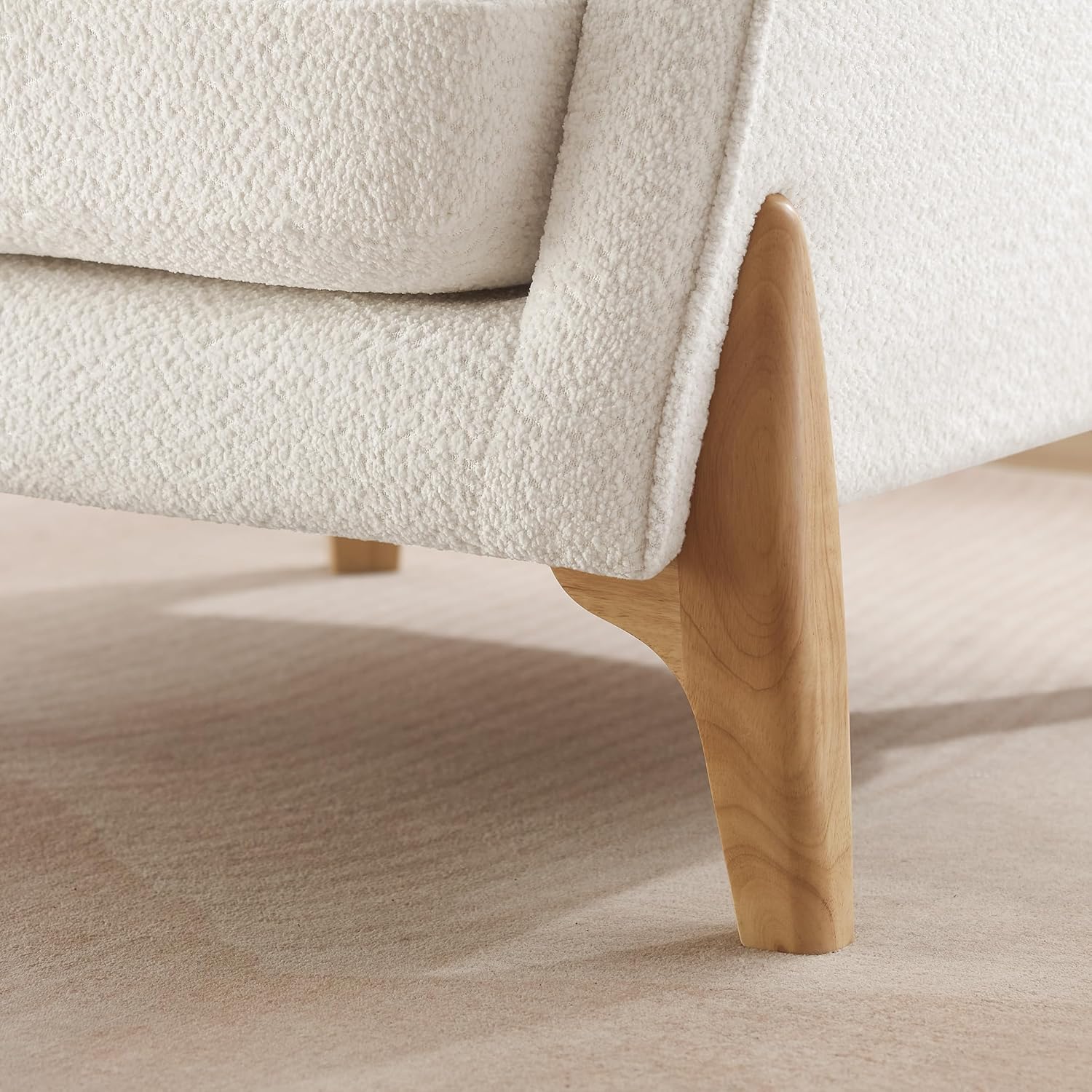 Accent Chair 31" Oversized Reading Chair Comfy Upholstered Boucle Lounge Armchair, Modern Living
