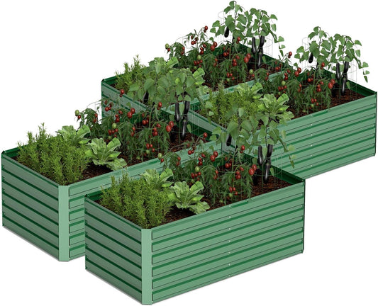6x3x2 ft Raised Garden Bed, Large Metal Planter Raised Beds, Planters for Outdoor Plants for