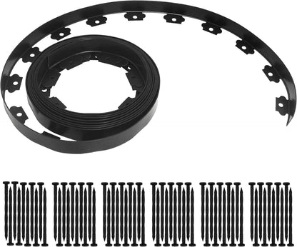 Gardzen 1.5" x 40' Landscape Edging Kit, Garden Edging Coil Comes with 40 Pcs Spikes, No Dig Lawn