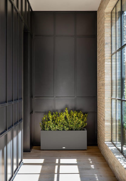Veradek Block Series Long Box Planter - Large Rectangular Planter for Indoor or Outdoor Patio/Porch