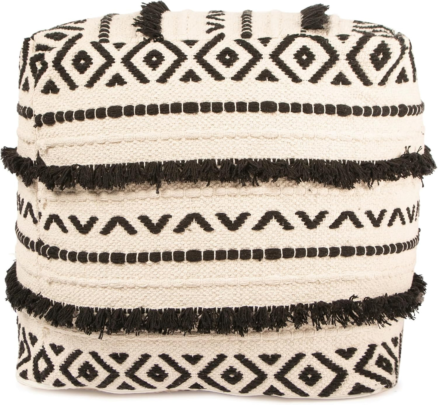 REDEARTH · Tufted Pouf Ottoman with Filler Textured Storage Cube Bean Bag Pouffe Footrest for