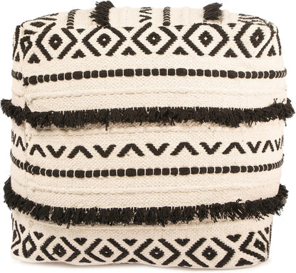 REDEARTH · Tufted Pouf Ottoman with Filler Textured Storage Cube Bean Bag Pouffe Footrest for