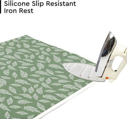 Encasa XO Ironing Mat/Pad (Large 48"x28") with 3mm Padding & Silicone Iron Rest for Steam Pressing